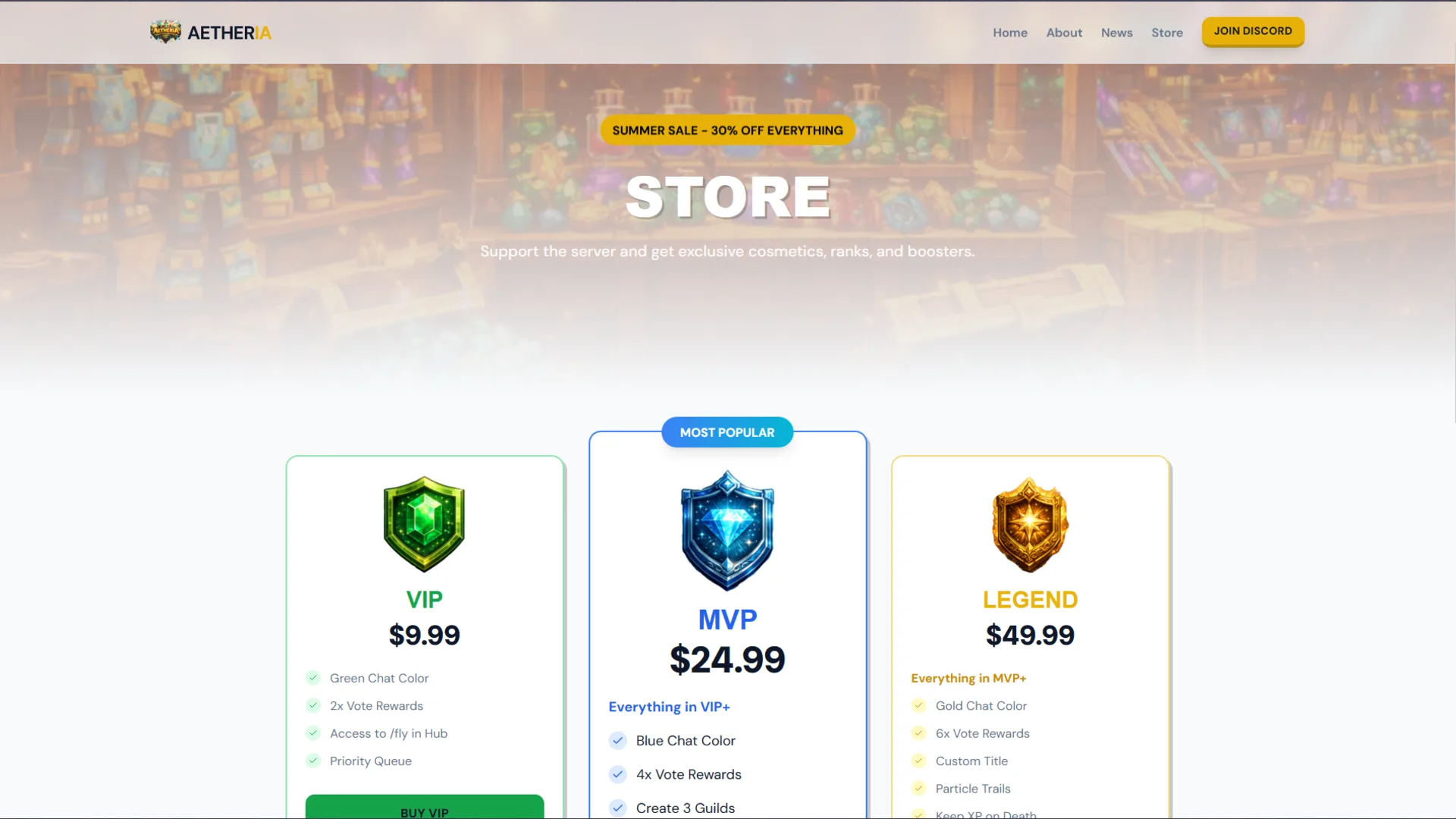 Minecraft Website Prototype 01 - screenshot 2